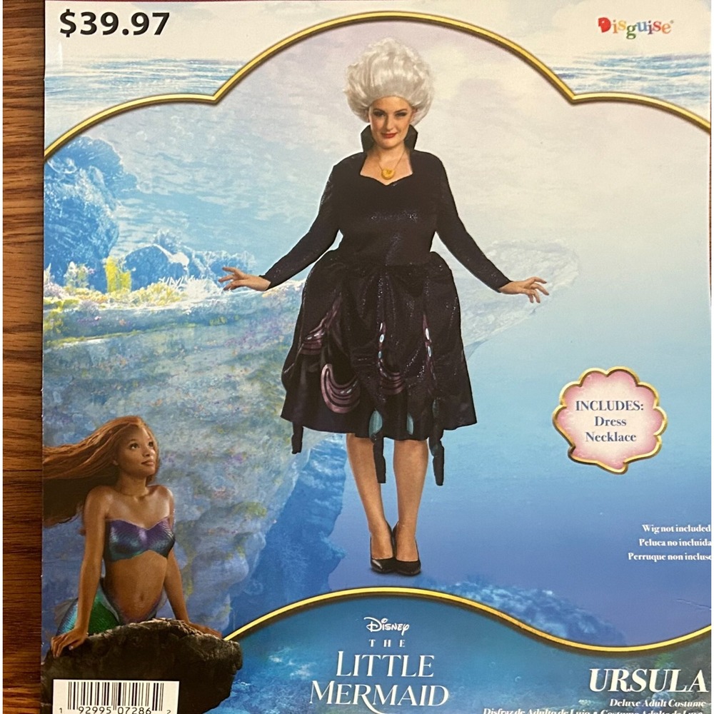 The Little Mermaid URSULA Deluxe Halloween Costume Womens Adult Size L(12/14)